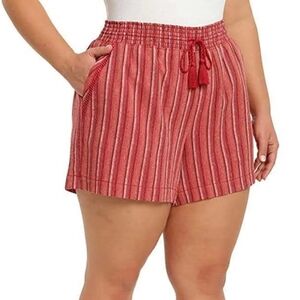 Briggs New York Red Striped Women's Shorts